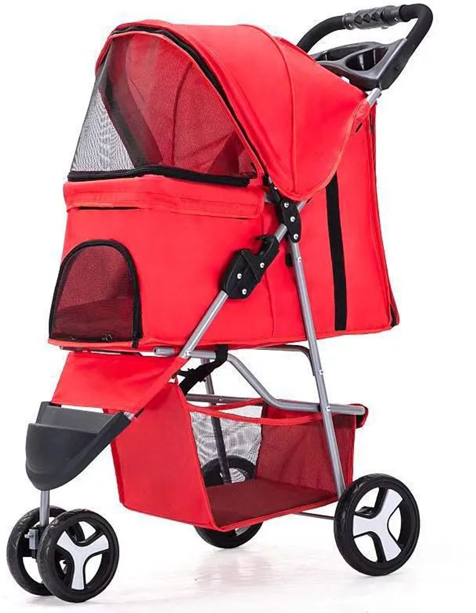 Buggy wandelwagen voor honden 47 x 100 x 80 cm, Rood