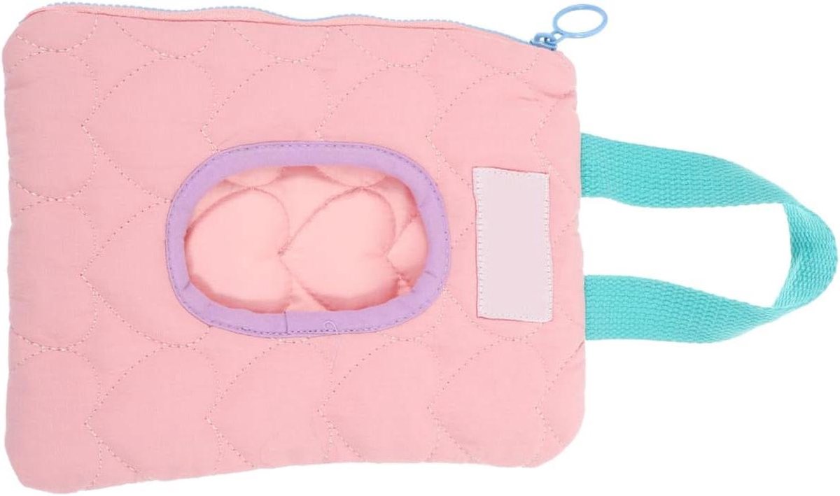 Hangzakje voor doekjes - Babydoekjes houder - Reizen met baby - Navulbaar en wasbaar - 33 x 165 cm - Roze