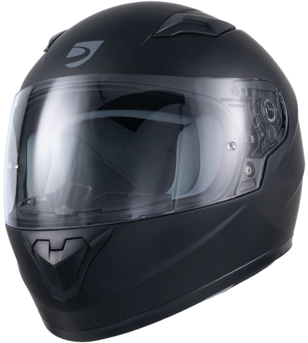 MOTOBLOUZ ORION KIND Integraalhelm - ECE 22.06 gekeurde Helm Scooter, Motor & Brommer - Heren & Dames - Zwarte mat - YL