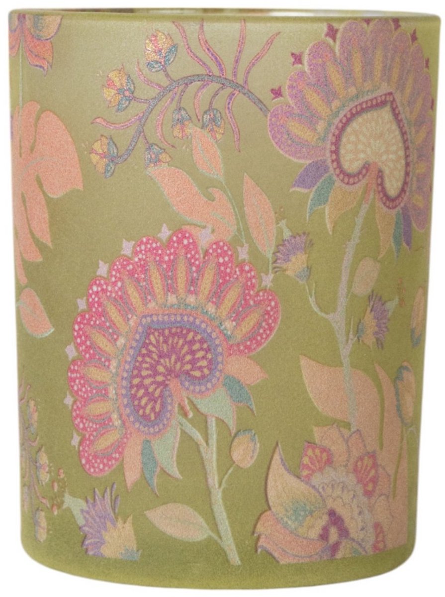 Theelichthouder neon bloemen groot 12cm