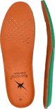 Oranje Xsensible binnenzool met perforaties, met groene zijkant.