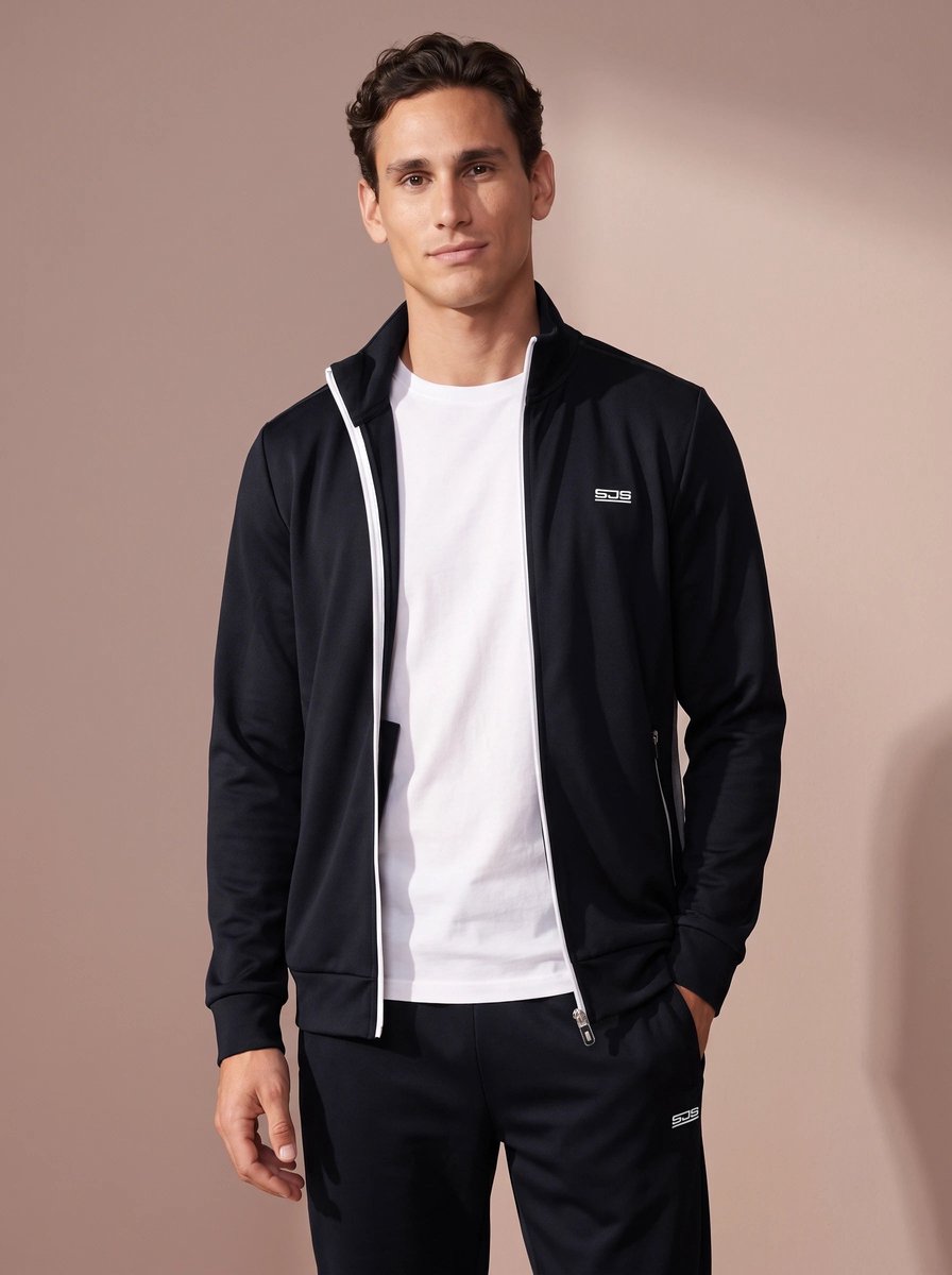 Sjeng Sports ANTOINE - Maat: S Dark Blue - Tennis Vest Mannen - Sportvest - 92% polyester, 8% elastaan, powerstretch