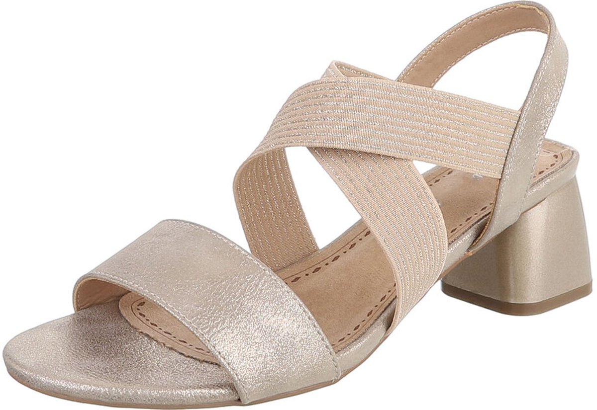 Sandaal met blokhak en hielband - dames Mt:36