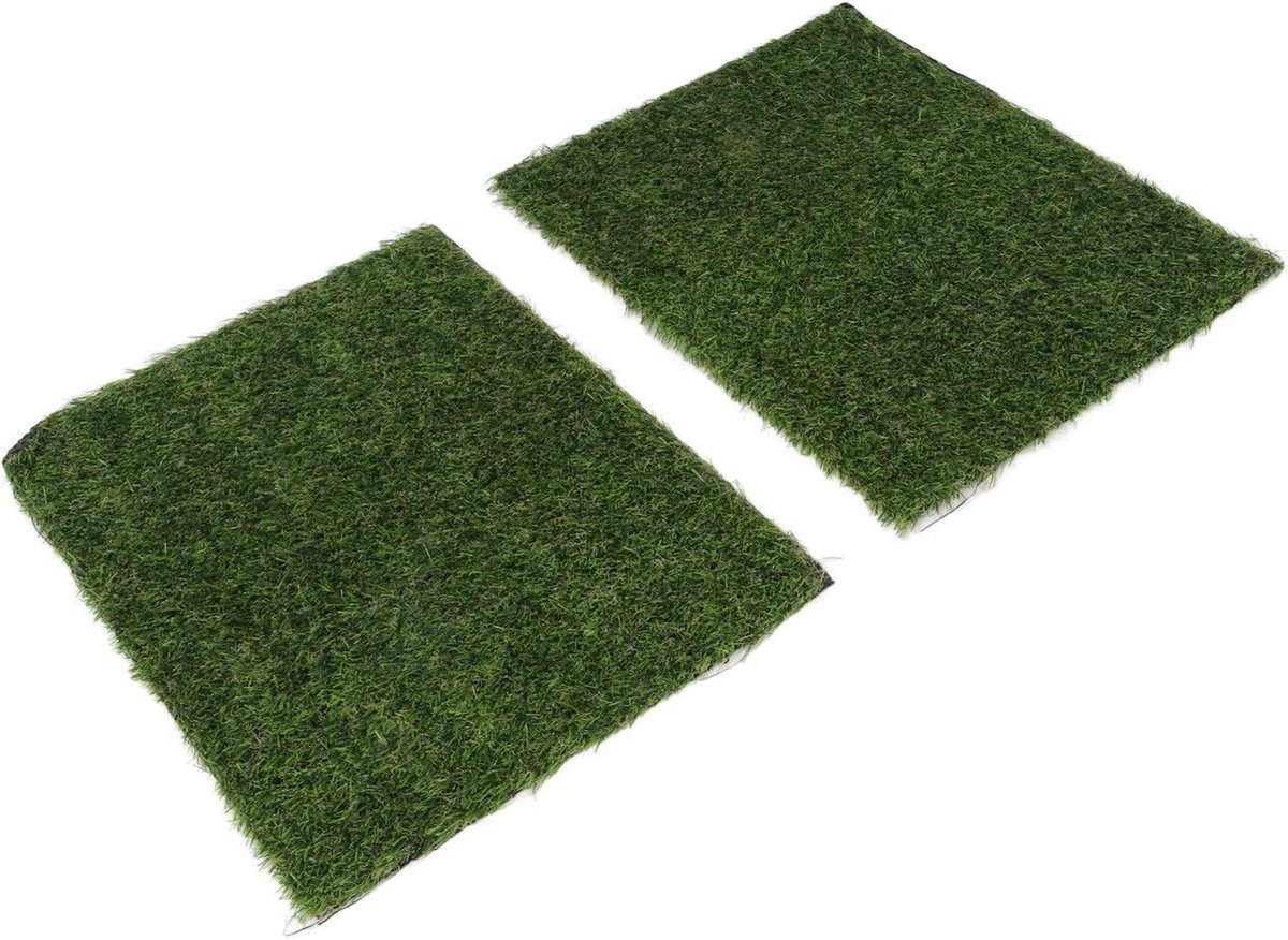 Kunstgras Hondentoilet - Hondenplasmat - Zindelijkheidstraining Puppy - Met drainage gaten - 40 x 25 cm - Groen