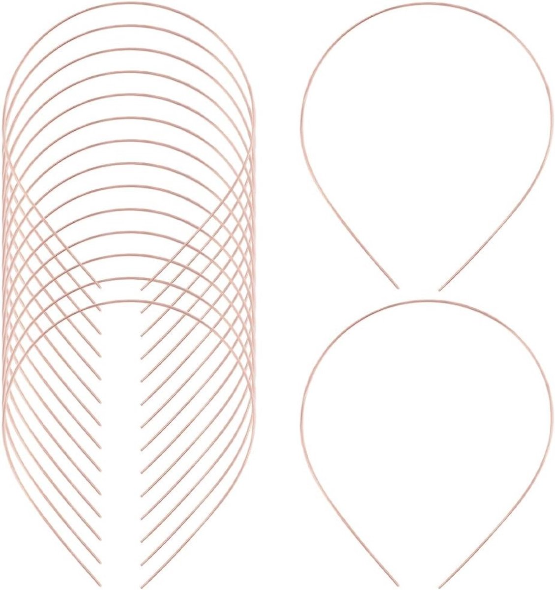 30 Stuks 1mm Brede Gouden Dikke Metalen Haarbanden voor Mannen en Vrouwen - Ideaal voor Bruiloften, Make-up en DIY Projecten