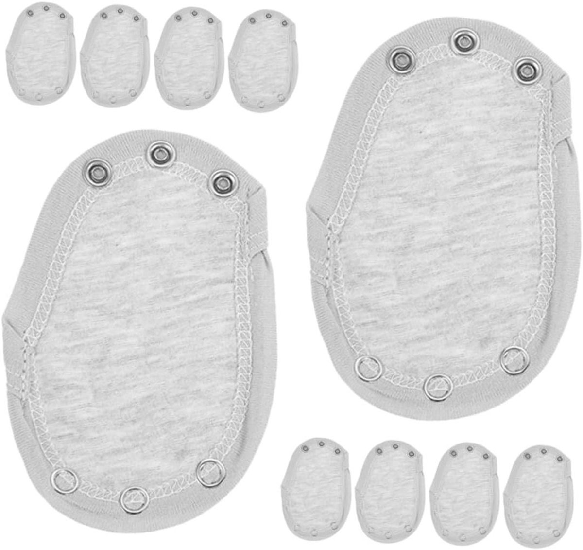 Bodysuit Extenders - Romper Extensies - Baby Kleding Vergroten - Ademend Katoen - 13 x 9 cm - Wit