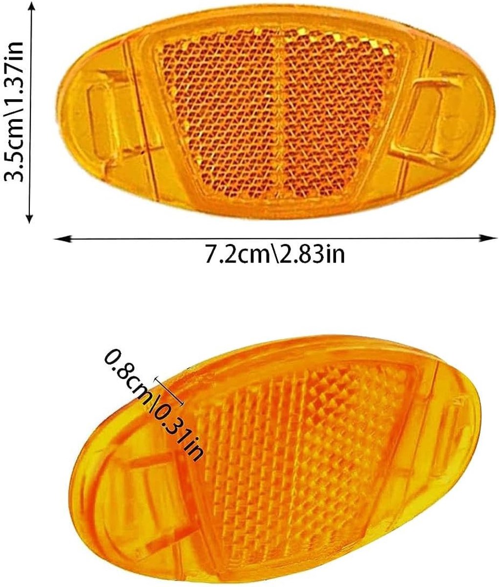 Set van 20 Fiets Spaken Reflectoren - Gele Cat Eye Reflectoren voor Mountainbike en Motorfiets, Veiligheid en Zichtbaarheid Verhoogend