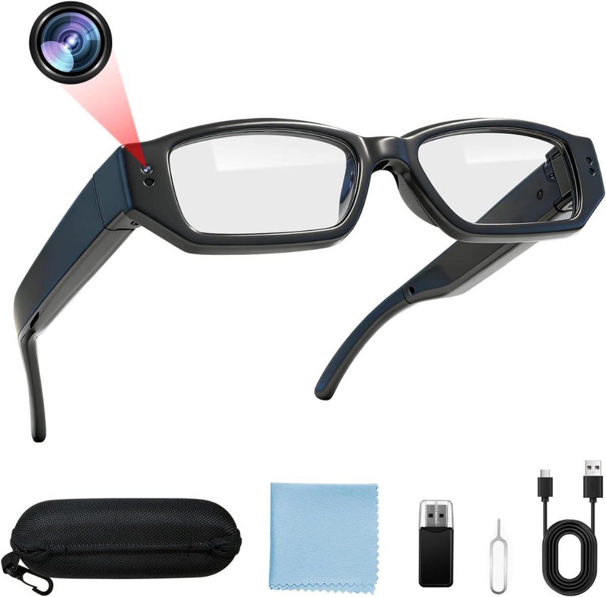 Zavio® Verborgen Camera - Spy Camera - Spionage - Zwart