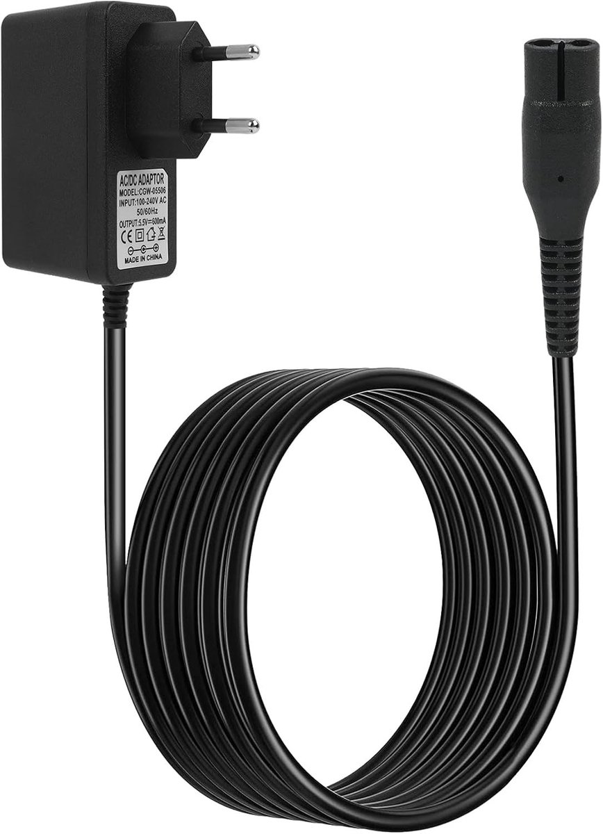 Vervangende Oplaadkabel 5.5V voor Raamreiniger - Geschikt voor WV2, WV5, WV60, WV70, WV75 - 1.5M Veilig Voedingskabel met 0.6A Stroom