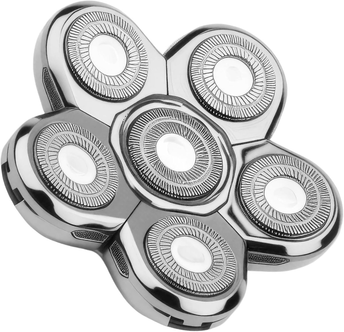 6D Scheerapparaat met 6 Mesjes en 75mm Diameter, Vervangend voor Mannen, Perfect voor Glad Scheren en Huidvriendelijk Gebruik