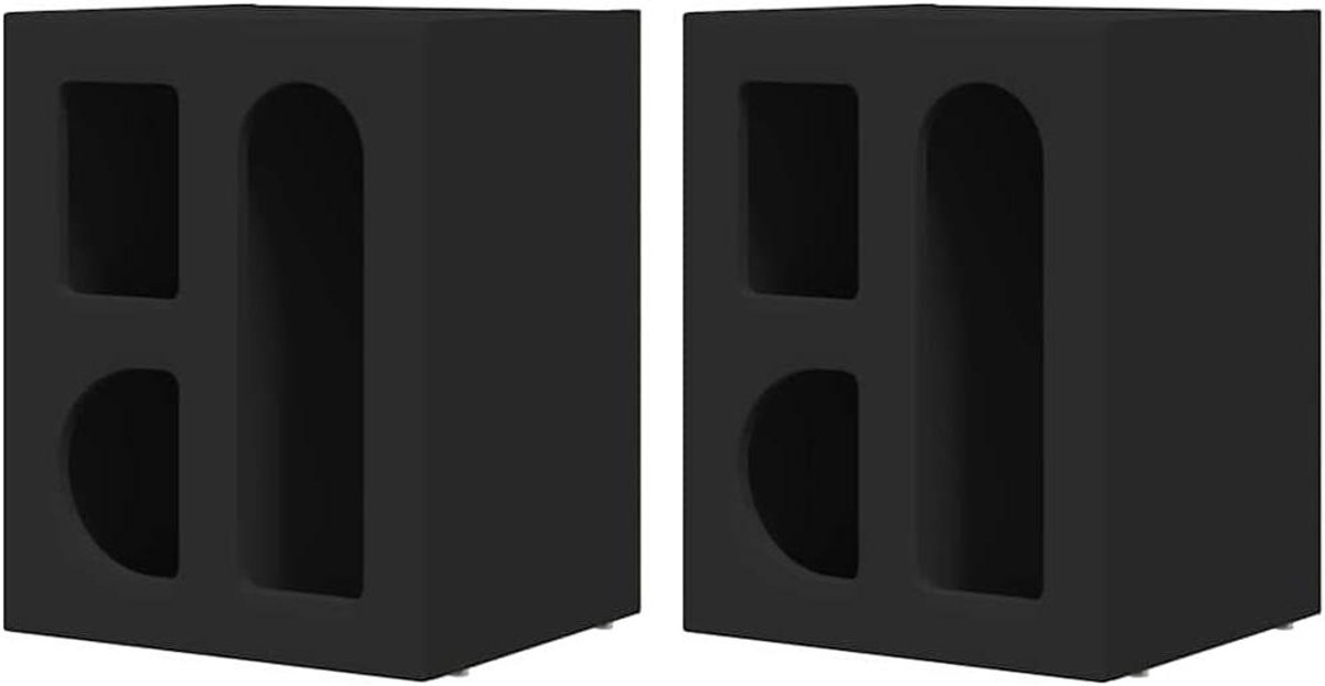 Nachtkastje Set - Slaapkamer Tafel - Opbergen Slaapkamer - Modern Design - 40 x 35 x 50 cm - Zwart