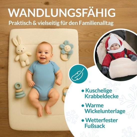 Voetenzak Kinderwagen - Babyzak Buggy - Warm Houden Baby - Waterafstotend Materiaal - Universele Pasvorm - Donkergroen — afbeelding 3