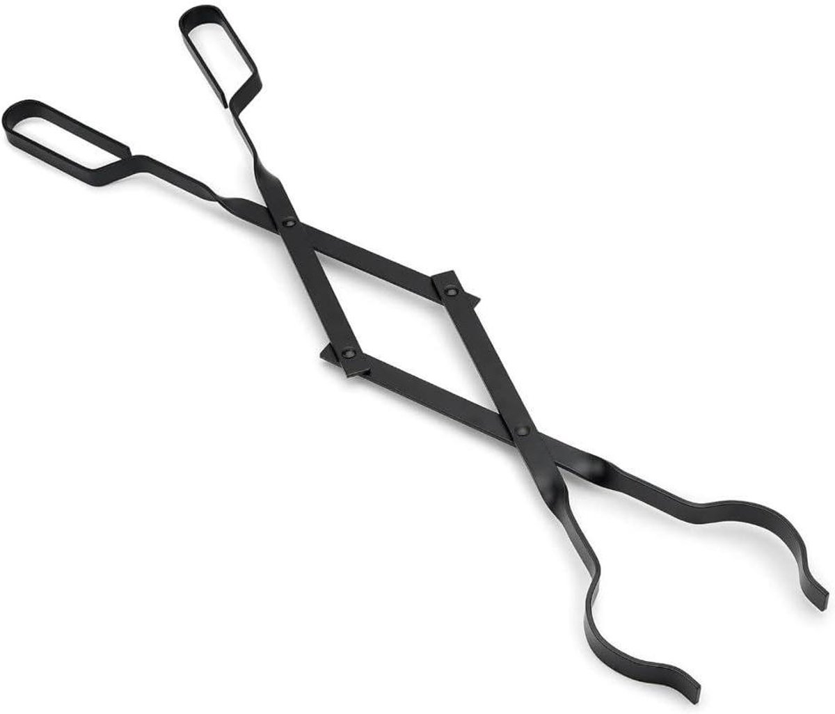 Haardtang Ijzer - Houtgrijper Tang - Veilig Hout Verplaatsen - Heavy Duty Constructie - 539 Gram - Zwart