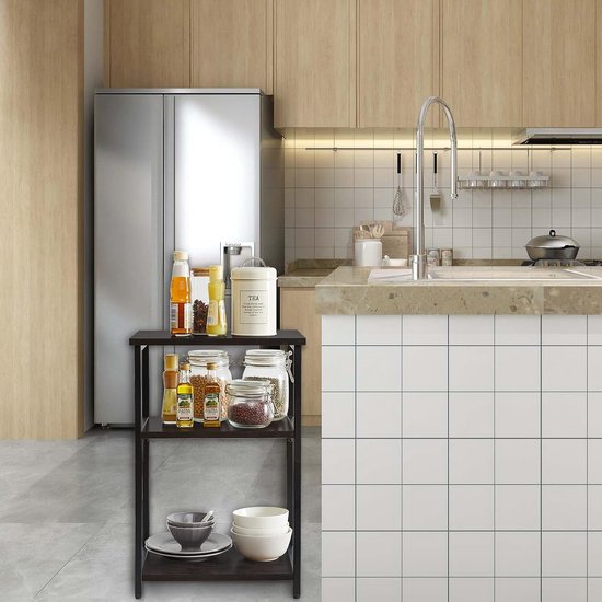 Industriële Bijzettafel, Eindtafel, Nachtkastje, 3-Laags — afbeelding 4