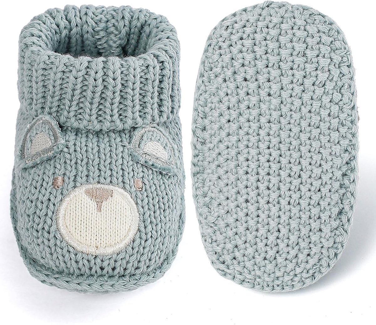 2 paar gebreide schoenen voor pasgeborenen, zachte babyschoenen