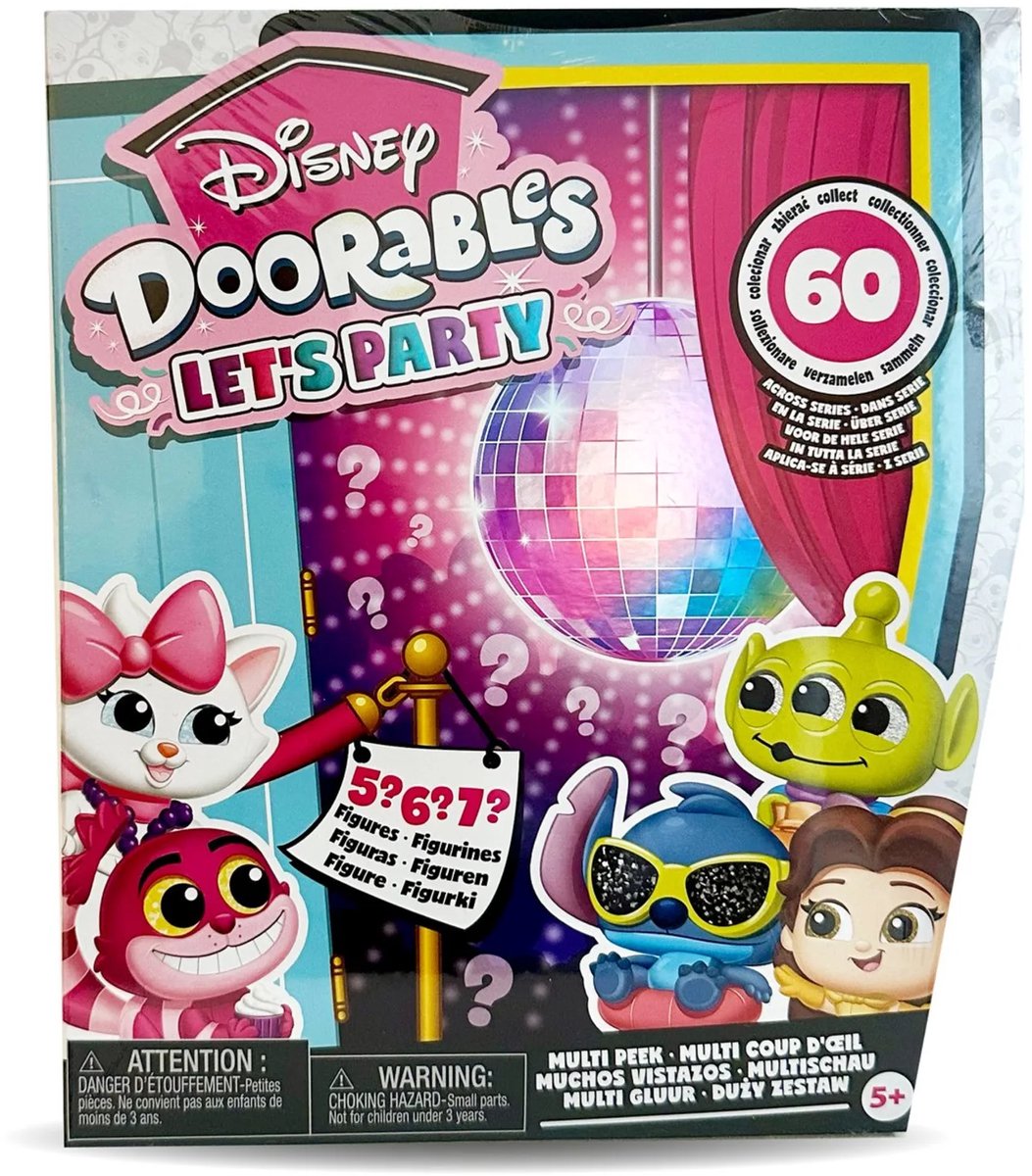Disney Doorables Let's Party speelfiguren - Blind Box Surprise - Spaar ze allemaal