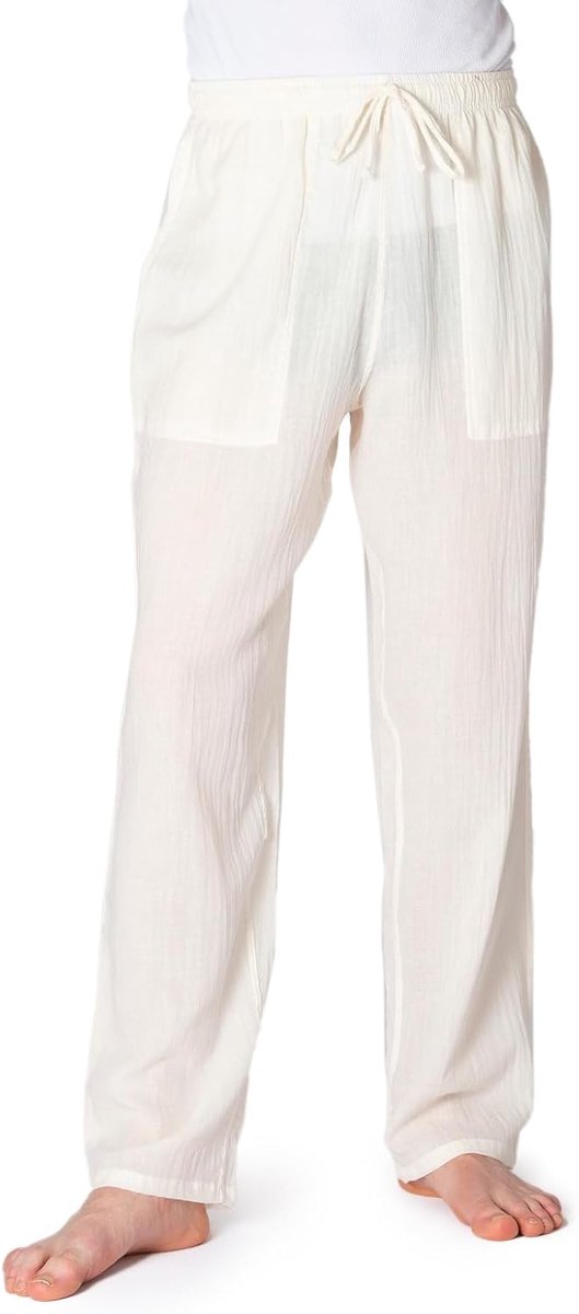 Lichte zomerbroek - 100 katoen - Stoffen broek dames heren Katoenen