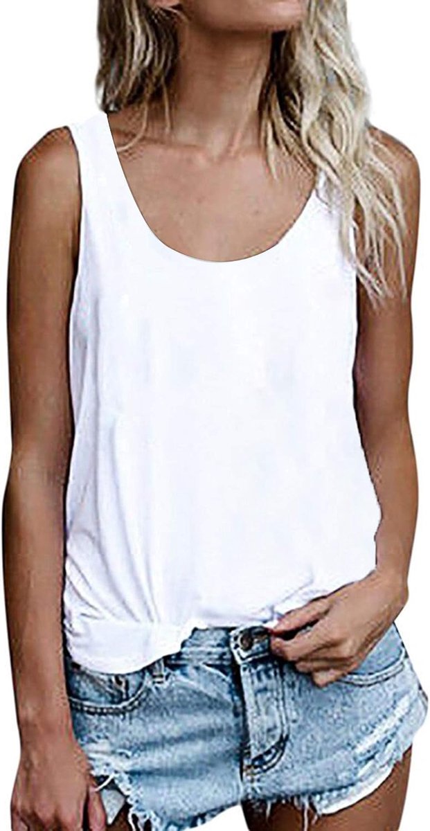 Mouwloze zomertop voor dames, losse pasvorm, tanktop