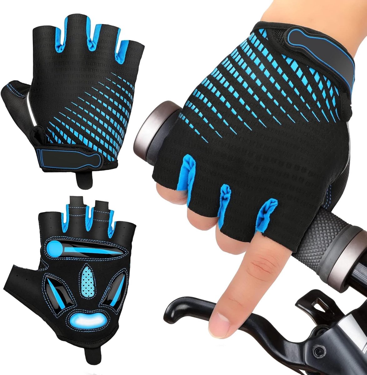 Handschoenen, halve vingers, zomer, fietshandschoenen voor mannen en