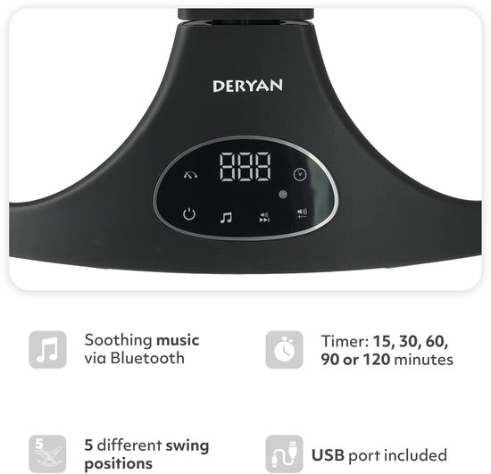 Deryan Teddy Elektrische Wipstoel - Baby Schommelstoel - Wit van Deryan — afbeelding 3