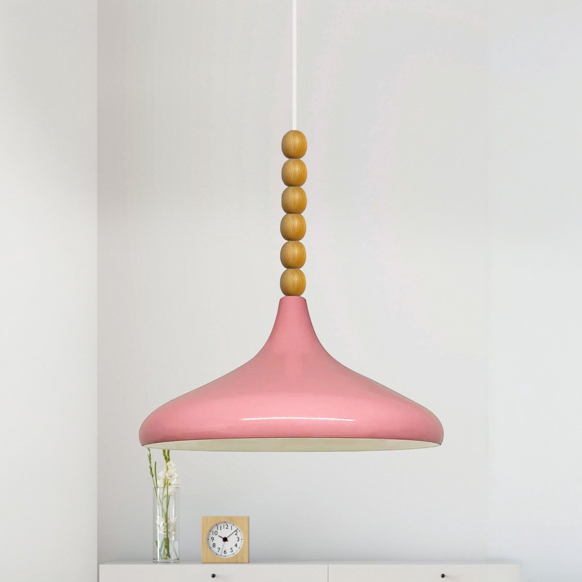 Bamyum Champion hanglamp, industriële Modern stijl, Ø35 cm, roze metalen lamp