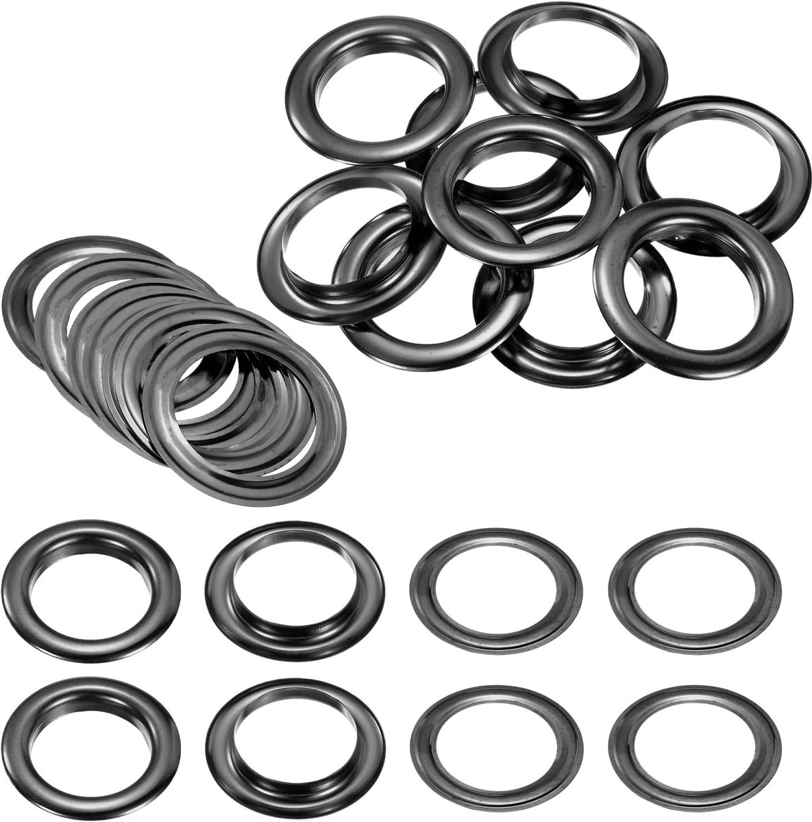 10 stuks ingestanste ringen, 40 mm, messing ogen, metalen ogen