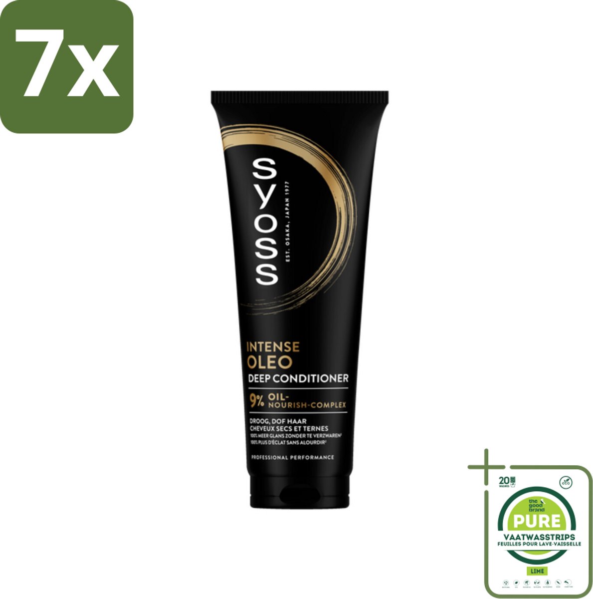 7 x Syoss - Oleo - Conditioner - Voedt & Verzacht - 250 ml - Grootverpakking - Haar Conditioner - Droge Haren - Dof Haar - Glans - Voedende Conditioner