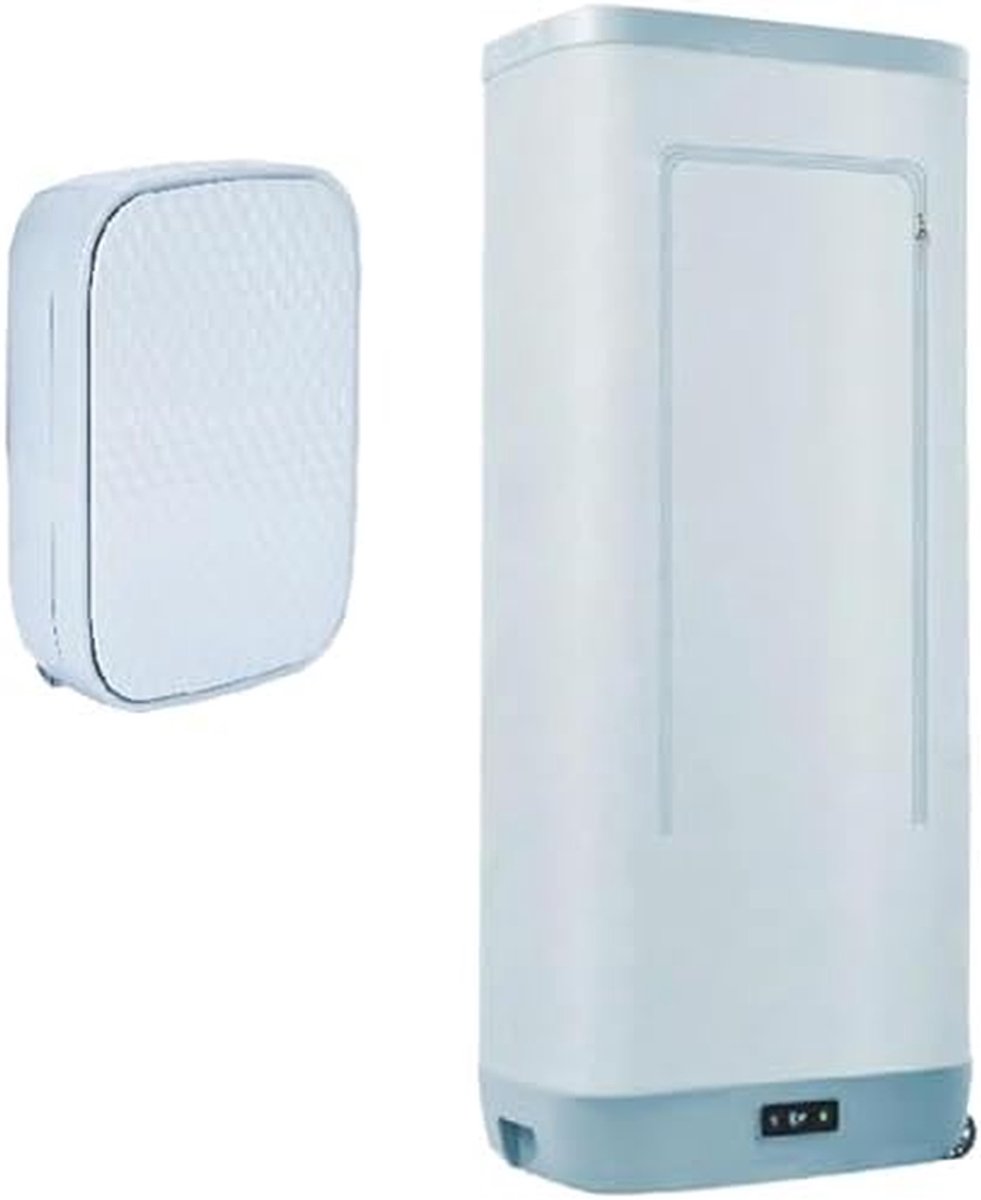 Draagbare Droger en Stoompers - Kledingverzorgingsmachine - Kleding Drogen en Stomen - Hete Luchtcirculatie - Compact Opvouwbaar - Wit