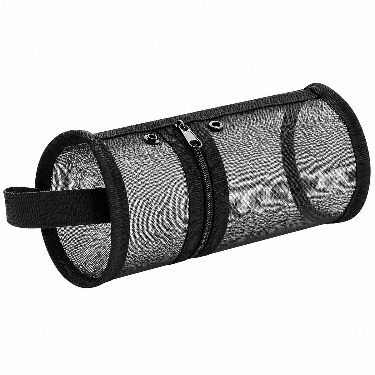 Bobypet - Grote Transparante Etui en Pennenzak - Cilindrisch Design met Ritssluiting - Waterdicht en Doorzichtig - Voor School, Examen en Kantoor - Transparant