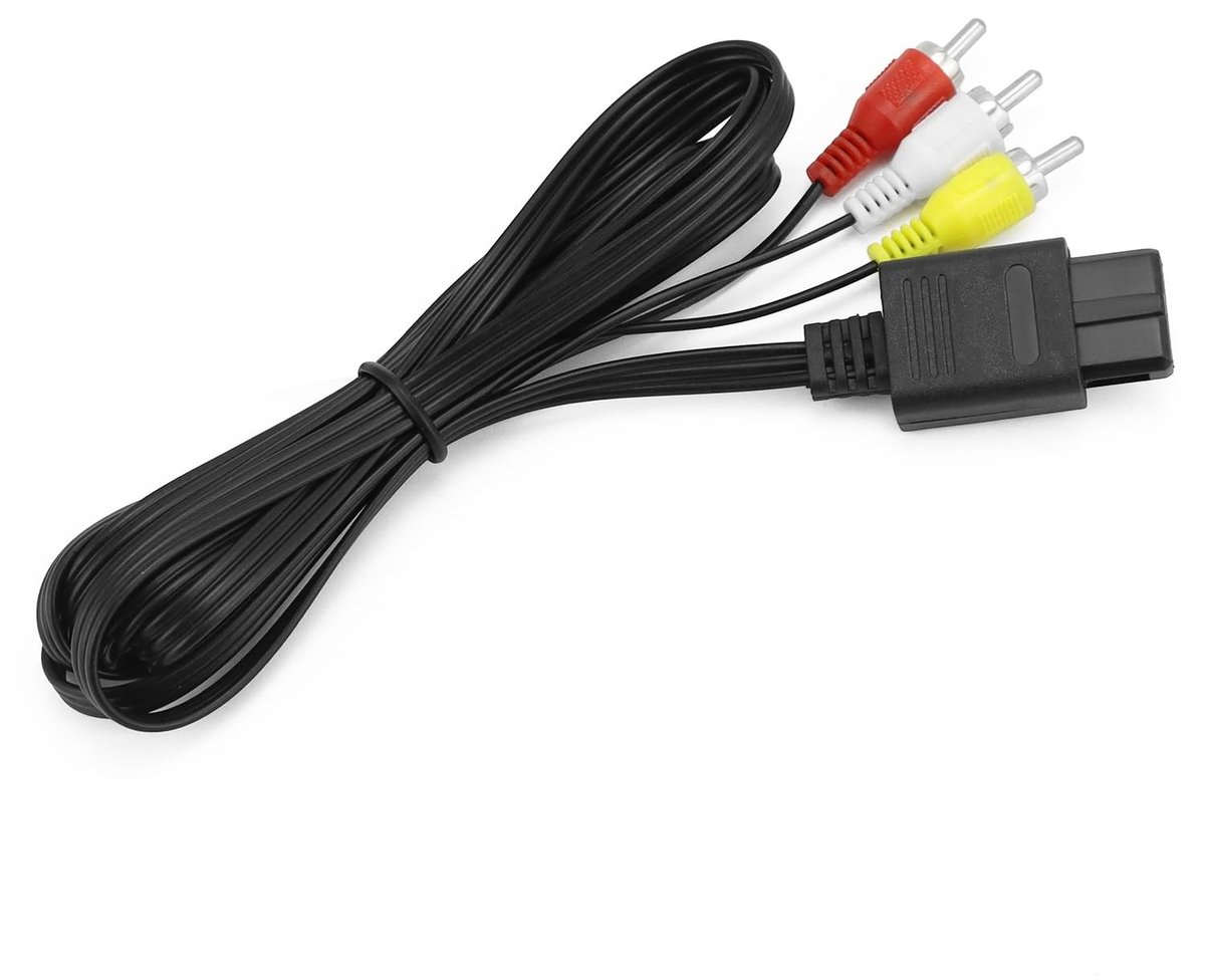 RCA AV-kabel voor stereo audio en video, geschikt voor N64, SNES en GameCube consoles