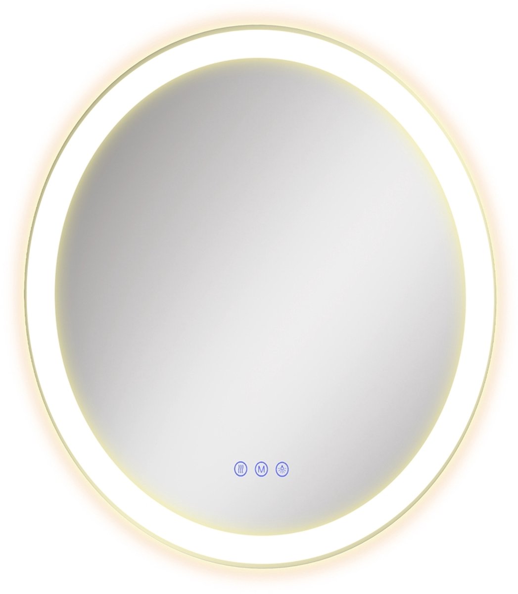 Ronde badkamerspiegel - LED-wandspiegel - Wit