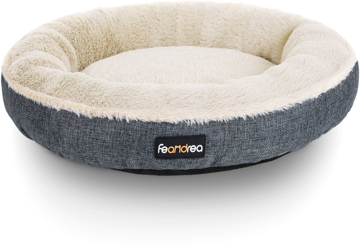 Donutvormig hondenbed - Ø 55 cm - 55 x 12 cm - Donkergrijs