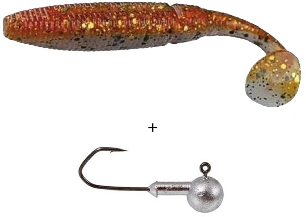 LFT Commotion Shads 8,5cm 3+1pcs. - Gold Glitter Grey