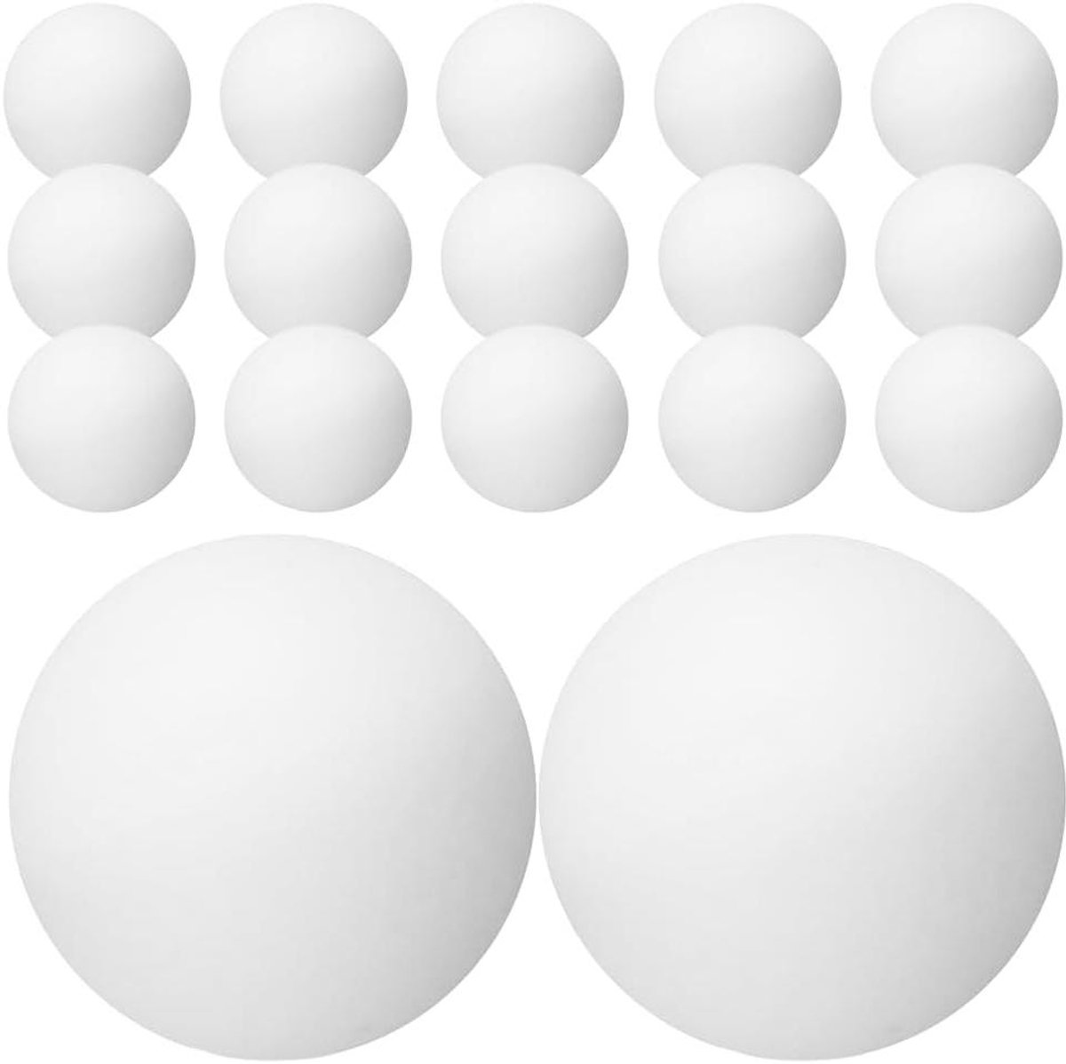 Tafeltennisballen - Pingpongballen plastic - Sport en spel - Reglementaire maat - 40 mm - Wit
