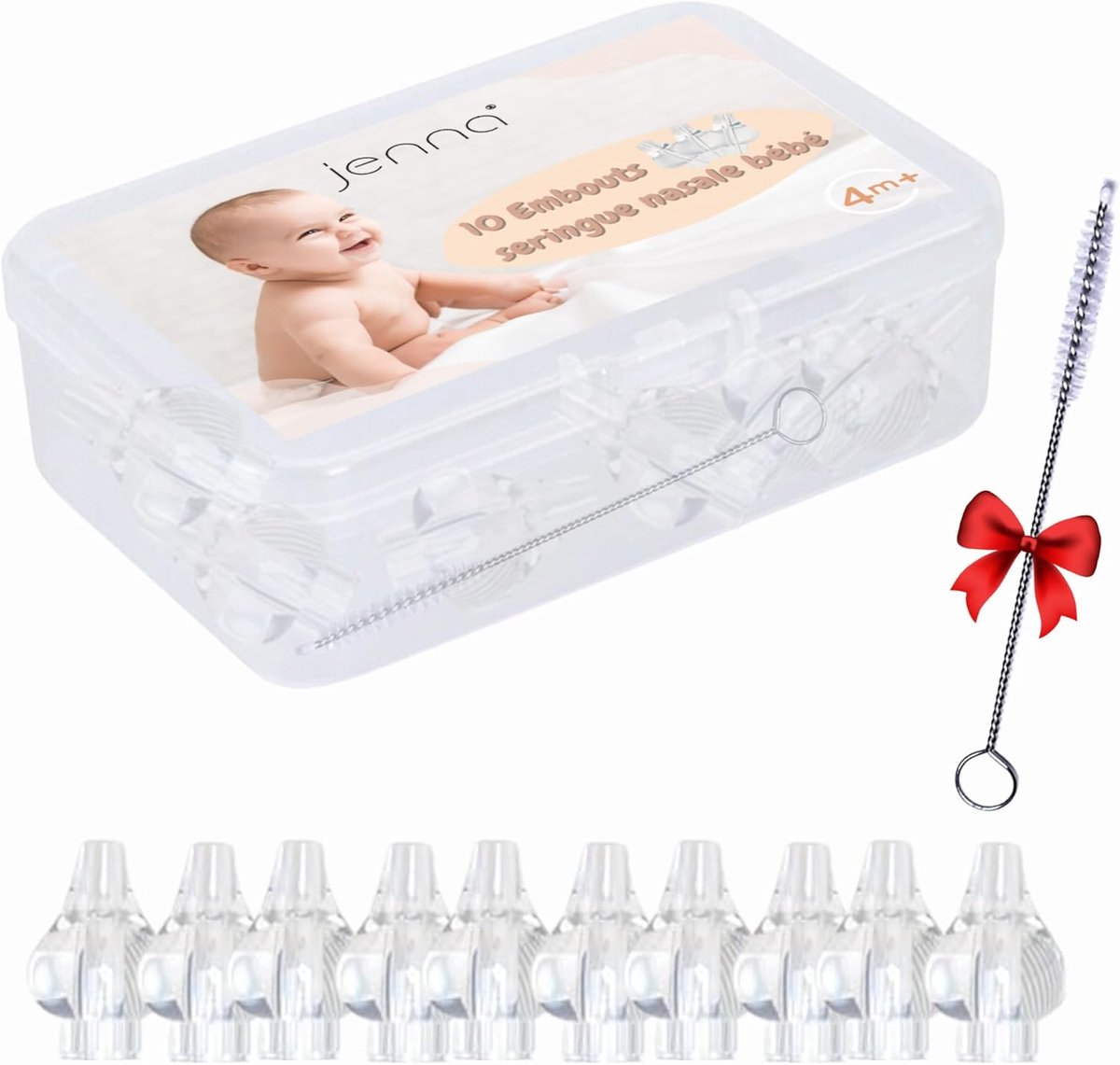 Neusspuiten accessoires - 10 nozzles - Aanpasbaar - Voor het reinigen van de babyneus - ShopVlot