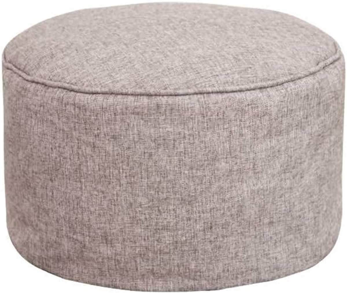 Ronde Poef - Voetenbank Kruk - Ontspannen Zitten - Trekring Ontwerp - 45 cm - Grijs