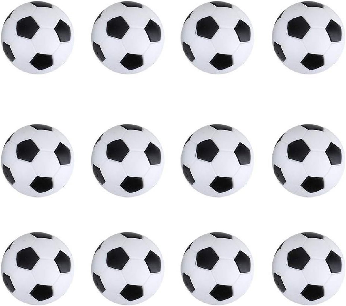 Tafelvoetbal Ballen - Mini Voetbalset - Tafelvoetbal Spelen - Glad Oppervlak - 36 mm - Zwart Wit