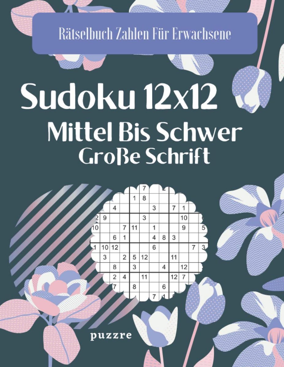 Sudoku 12x12 moeilijk - grote letters - irregulair - uitdagende denksport - ShopVlot