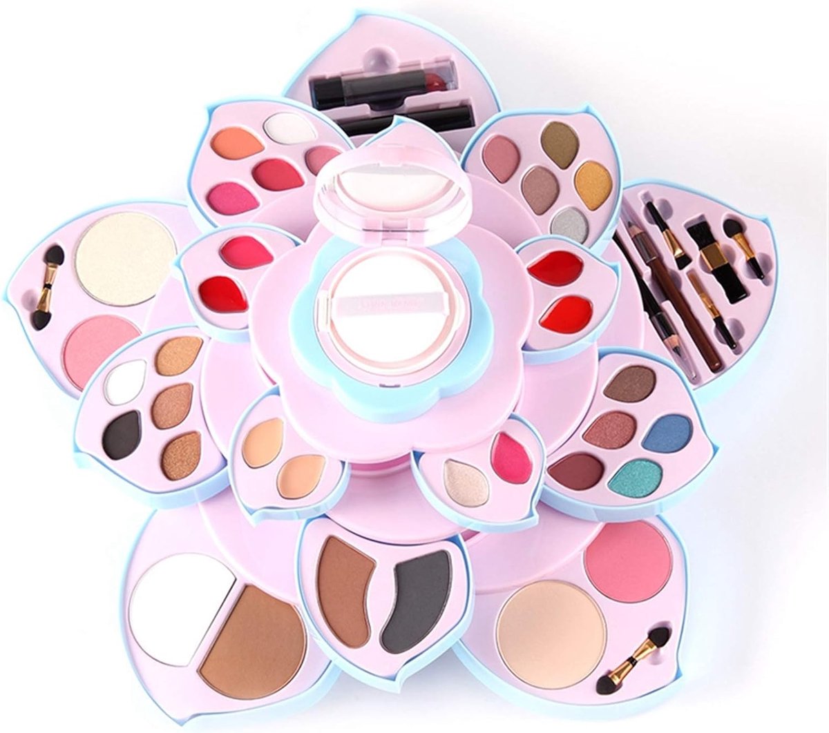 16-delige make-upset, complete make-upset, cosmeticapalet, set met oogschaduw, lippenstift, lippenstift, cosmetische borstel, Eyebrow Cream Gel