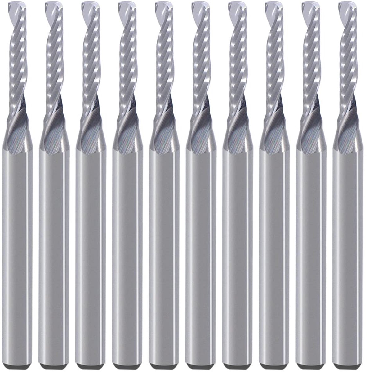 1/8 inch schacht, enkele fluit (O fluit) omhoog gesneden spiraal