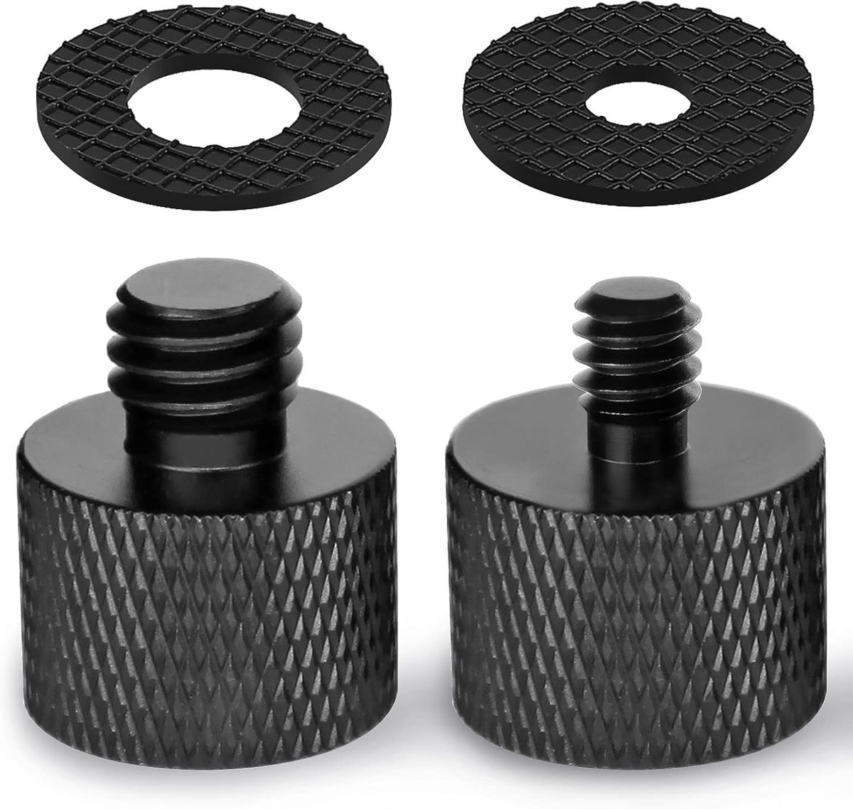 Microfoonschroefadapter met rubberen pads, 5/8 naar 1/4 adapter en