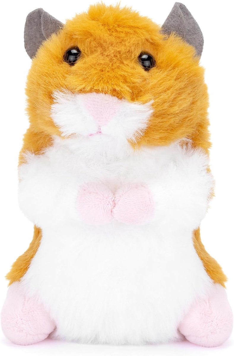 Co Pluche hamster, 14 cm hoog, zacht knuffeldier en knuffeldier, milieuvriendelijke dierencollectie voor pasgeborenen en peuters