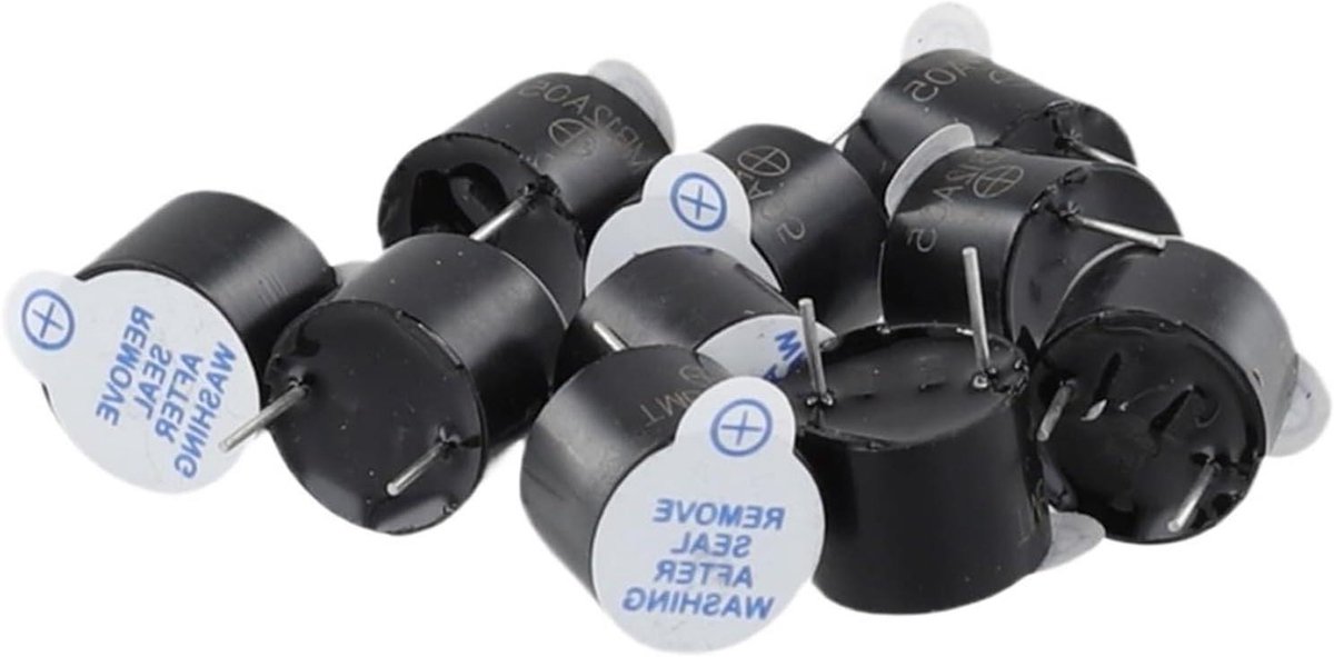 Actieve Zoemer - Alarm Luidspreker - Signalen Genereren - Magnetische Pieptoon - 12 x 95 mm - Zwart