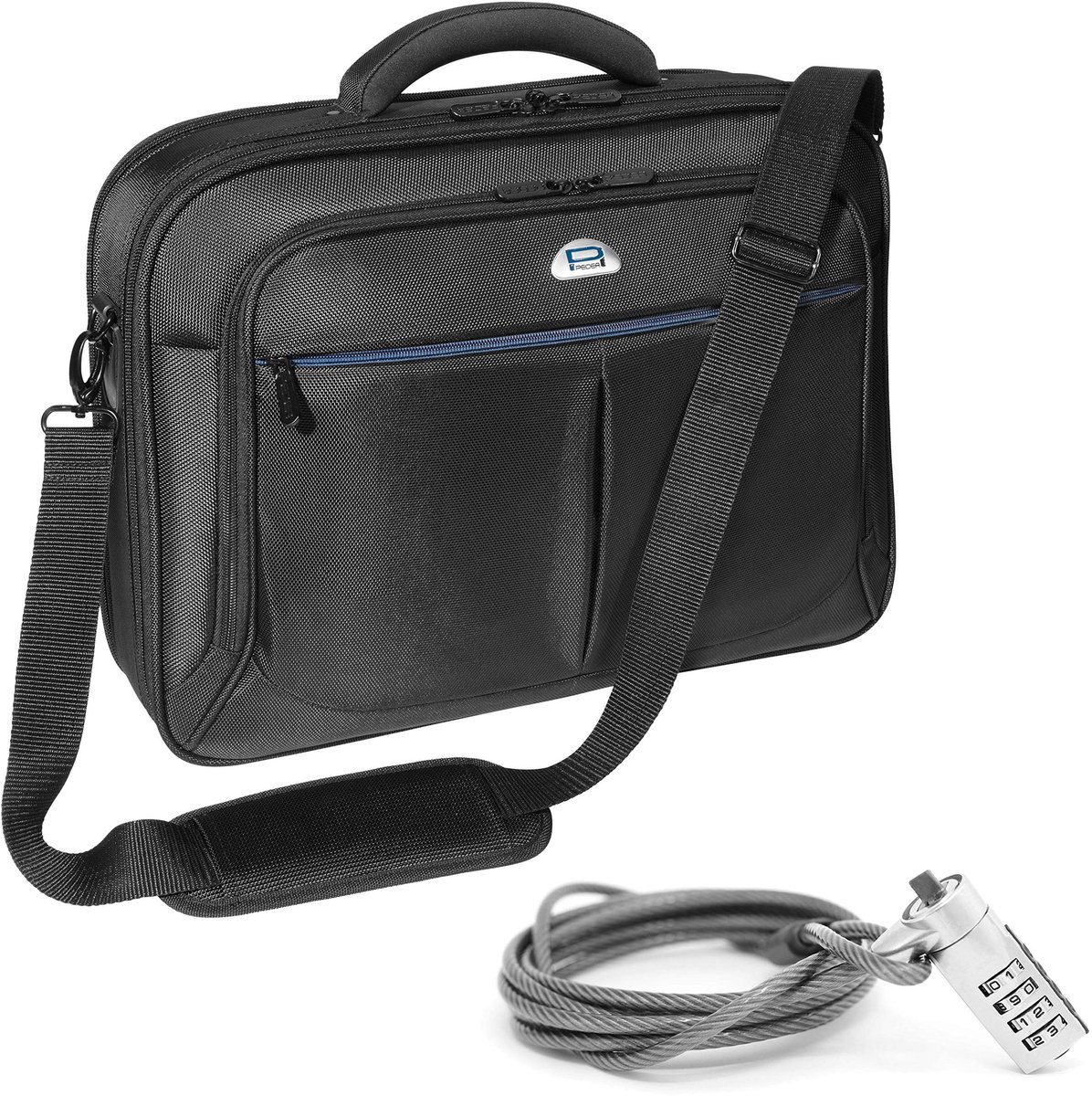 Omgoods - Notebook Storage Bag met slot voor 17.3 inch laptop - Zwart