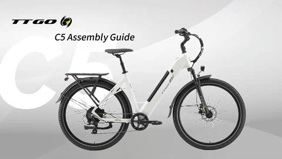 TTGO C5 Elektrische Fiets – 250W Motor – 48V 13.5Ah Accu – 90-110 km Bereik – 27.5"×2.4" Banden – Drievoudige Vering – Shimano 7s – Hydraulische Schijfremmen - Grijs