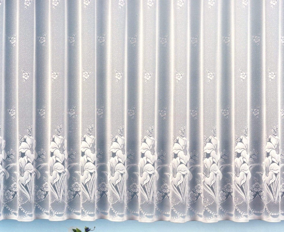 Omgoods - Jacquard Gordijn met Rimpelband en Bloemenpatroon - 160 x 600 cm