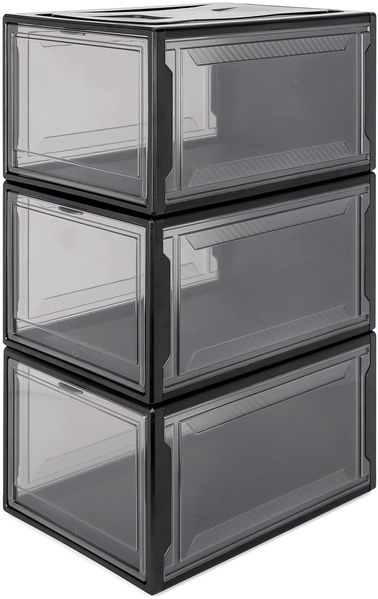 Omgoods - Stapelbare Schoenendozen Set van 3