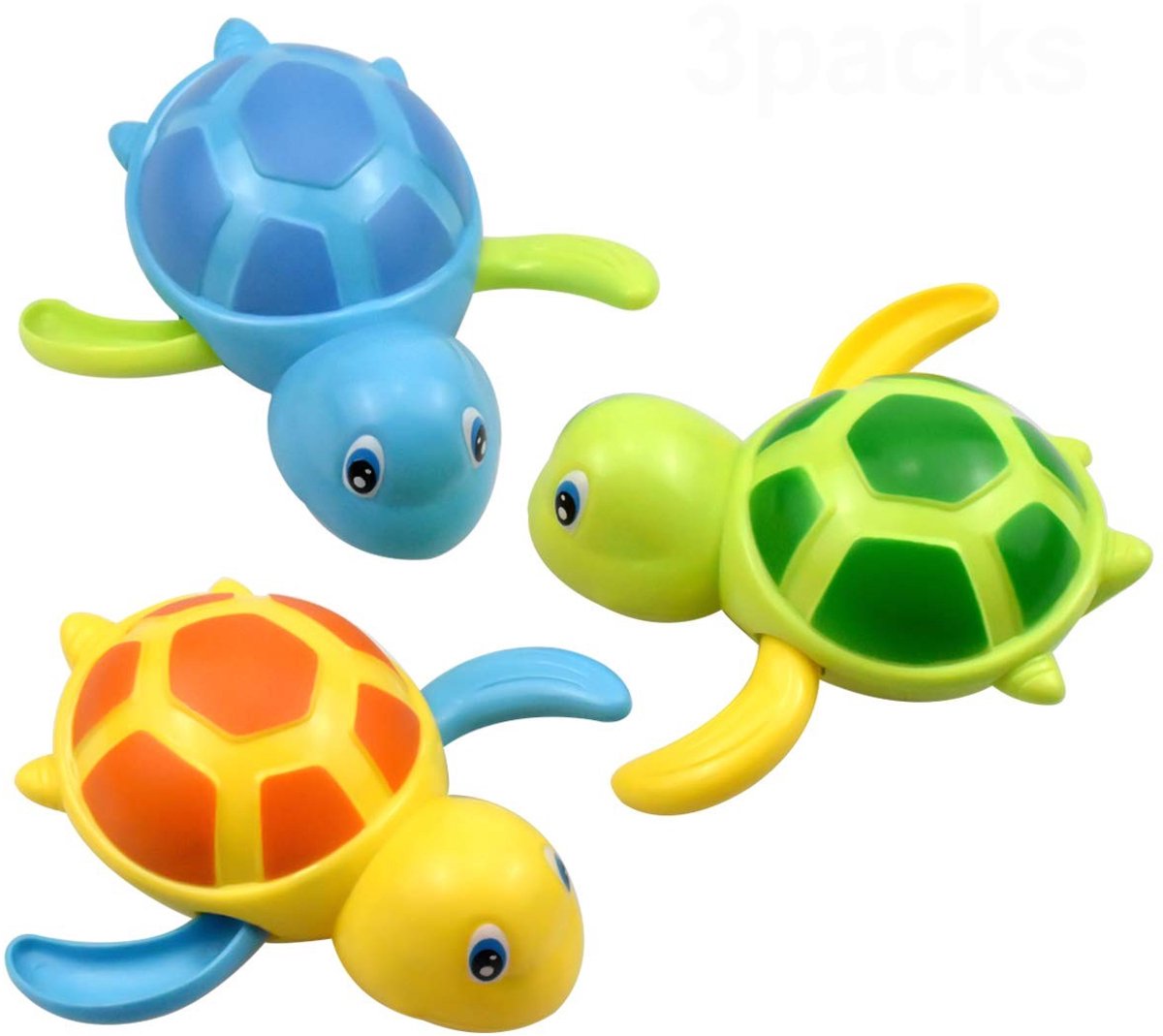 Omgoods - 3 Stuks Baby Bad Speelgoed - Klokwerk Schildpad Set