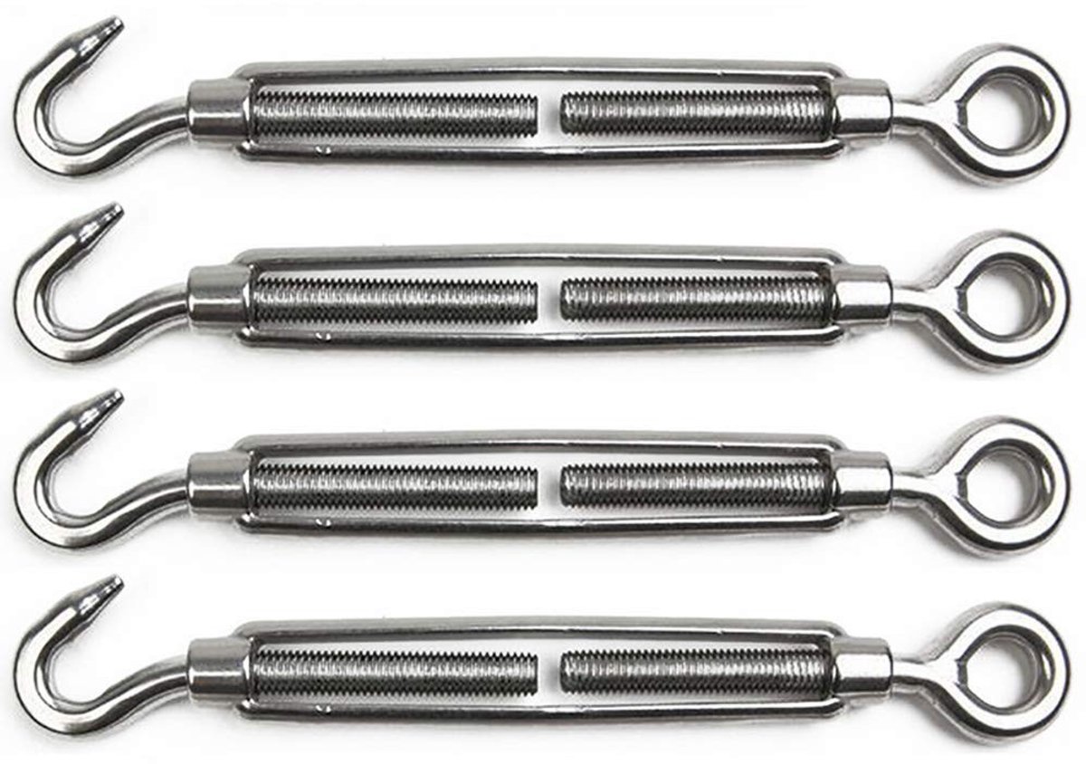 Omgoods - 4Pcs M10 Turnbuckle Tensioner Set - Verstelbare Kabelspanner
