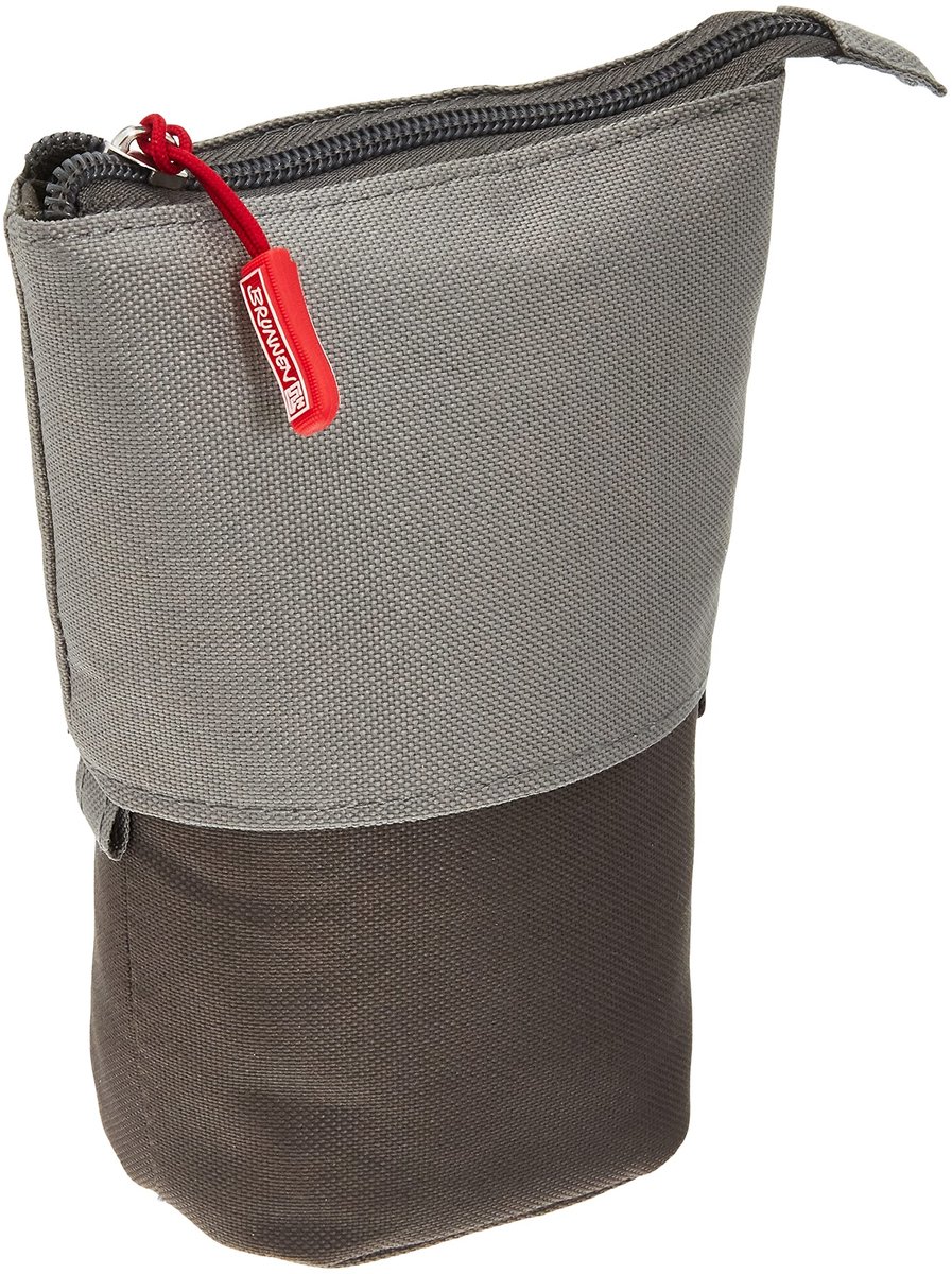 Omgoods - Set van 4 Pennen- en Etuis - Grijs, Effen Design